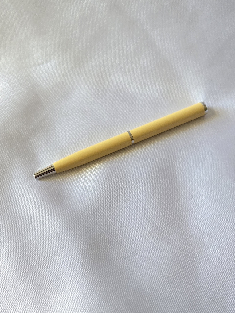 Coach Yellow Lacquer Ballpoint Pen with Silver Trim